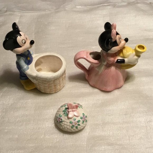Vintage Walt Disney Mickey Mouse & Minnie figural sugar & creamer set - Picture 4 of 10